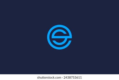  letter es with circle logo icon design vector design template inspiration