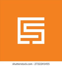modelo vetorial de design de logotipo de conceito de letra ES