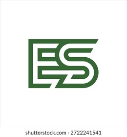 modelo vetorial de design de logotipo de conceito de letra ES