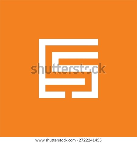 letter ES concept logo design vector template