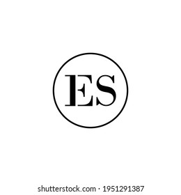 Letter ES initial monogram logo design, wedding, fashion, make up logo template