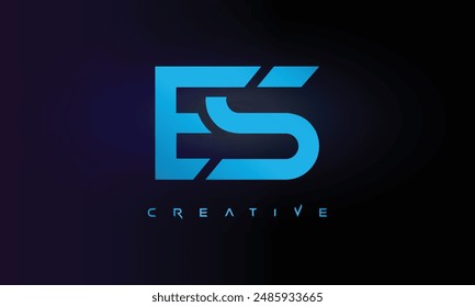 Letter ES logo design creative custom clean two alphabet logo
