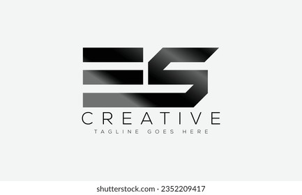 Letter ES logo design template vector illustration.