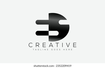 Letter ES logo design template vector illustration.