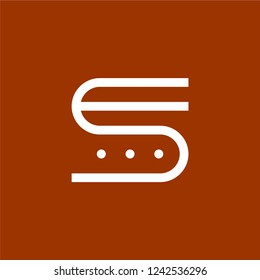 Letter ES logo design vector