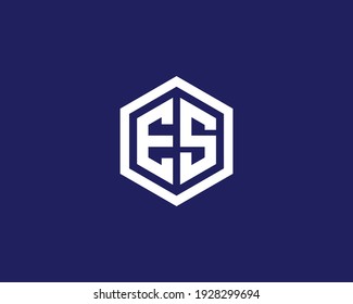 letter es logo design vector template