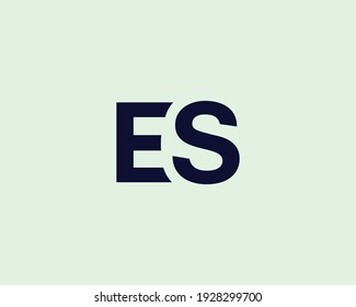 letter es logo design vector template