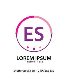 letter ES logo. ES logo design vector illustration for creative company, business, industry