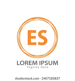 letter ES logo. ES logo design vector illustration for creative company, business, industry