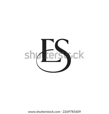 Letter ES logo or icon design Stock fotó © 