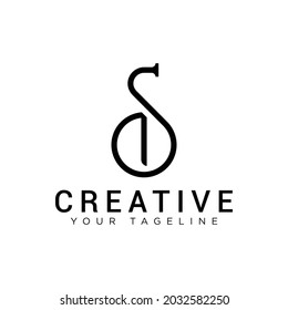 letter es logo with simple concept