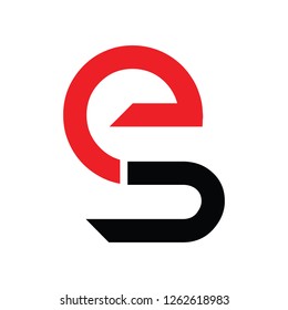letter es logo vector