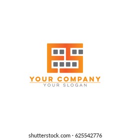 letter ES logo vector