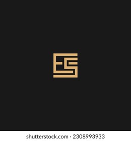 Letter ES, ES minimal logo concept
