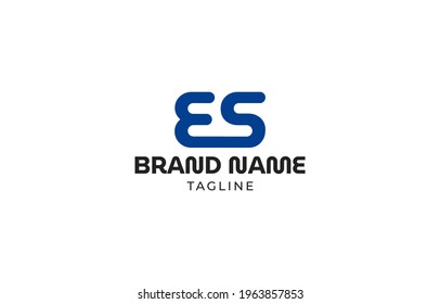 Letter ES Monogram Logo Vector Design Template suitable for personal or business brand