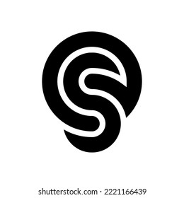 Letter ES or SE creative monogram logo template