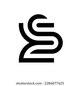 Letter ES or SE creative monogram logo design