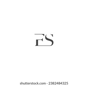 Letter ES, SE, FS, SF logo design template elements. Modern abstract digital alphabet letter logo.