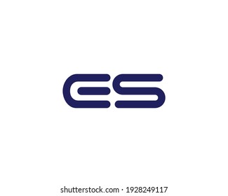 letter es and se logo design vector template