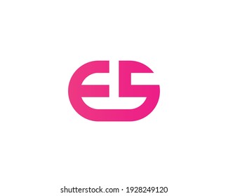 letter es and se logo design vector template