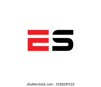 letter es and se logo design vector template