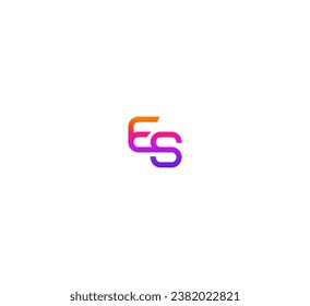 Letter ES, SE logo design template elements. Modern abstract digital alphabet letter logo.