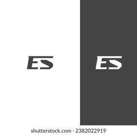 Letter ES, SE logo design template elements. Modern abstract digital alphabet letter logo.