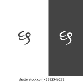 Letter ES, SE logo design template elements. Modern abstract digital alphabet letter logo.