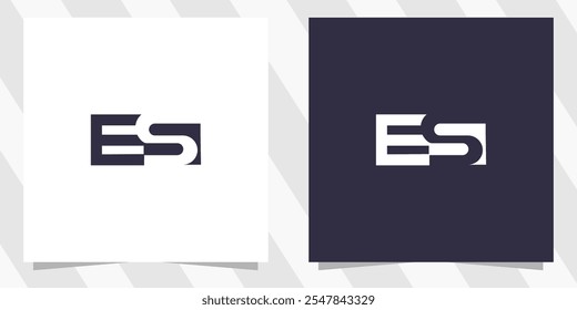 Buchstabe es se Logo-Design-Vektor