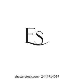 Buchstabe ES SE Logo, ES Logo Initial Letter Design Vorlage Vektorillustration, ES Letter Logo Design Vorlage Vektorgrafik, ES Logo, Simple Modern ES Monogram Logo T-Shirt Design.