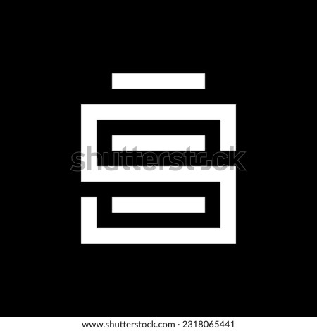 Letter ES or SE monogram logo design Stock fotó © 