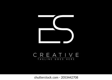 letter ES, SE, S, E, Abstract initial monogram letter alphabet logo design