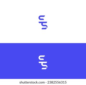 Letter ES, SE, SS logo design template elements. Modern abstract digital alphabet letter logo.