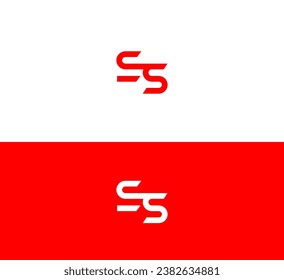 Letter ES, SE, SS logo design template elements. Modern abstract digital alphabet letter logo.