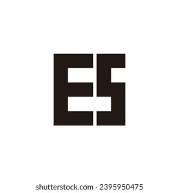 Letter ES square geometric symbol simple logo vector