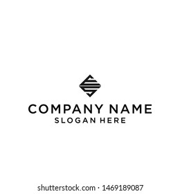letter es square logo design vector illustration template