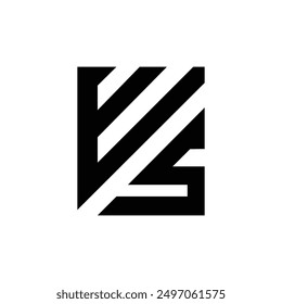 Letter Es square shape modern logo