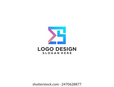 Buchstabe ES Vektorgrafik Logo Design Vorlage