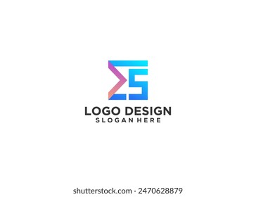 Letter ES vector logo design template