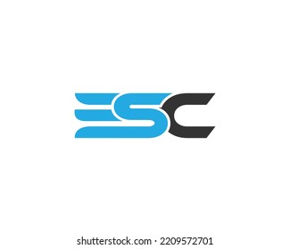 Letter ESC Logo Icon Design Vector Symbol Elements Template.