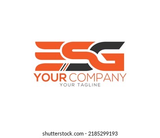 Letter ESG Logo Simple Design Concept Vector Symbol illustration.