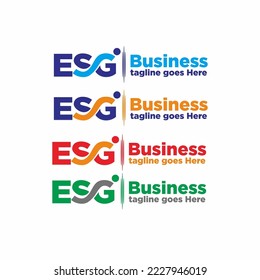 Letter ESG Letter Mark logo inspiration Royalty free