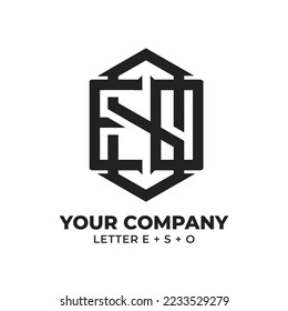 Letter ESO monogram logo concept