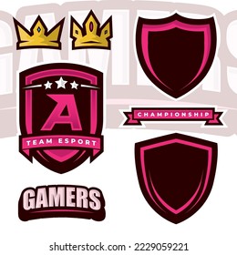 Letter A Esports Gamers Logo Template Creator for Gaming, Esport logo design element.