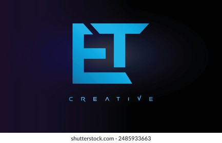 Letter ET logo design creative custom clean two alphabet logo
