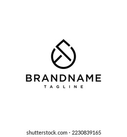 Plantilla vectorial de diseño de logotipo de carta ET