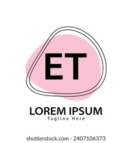 logotipo de la letra ET. Diseño de logotipo ET ilustración vectorial para empresas creativas, empresas, industria