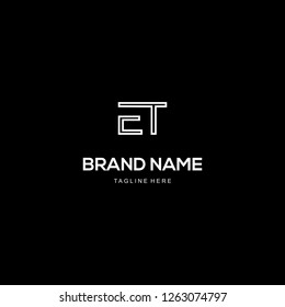 Letter ET Outline Creative Abstract Business Modern Logo
