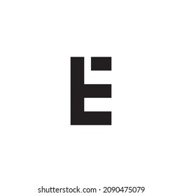letter Et tE E t simple symbol vector logo