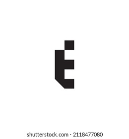 
letter Et tE E t point symbol simple logo vector